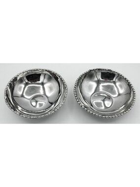 Michael Aram Metal Nut Bowl 6 IN. with Beaded Rim Set of 2 FLAW Pattern AM MOL2